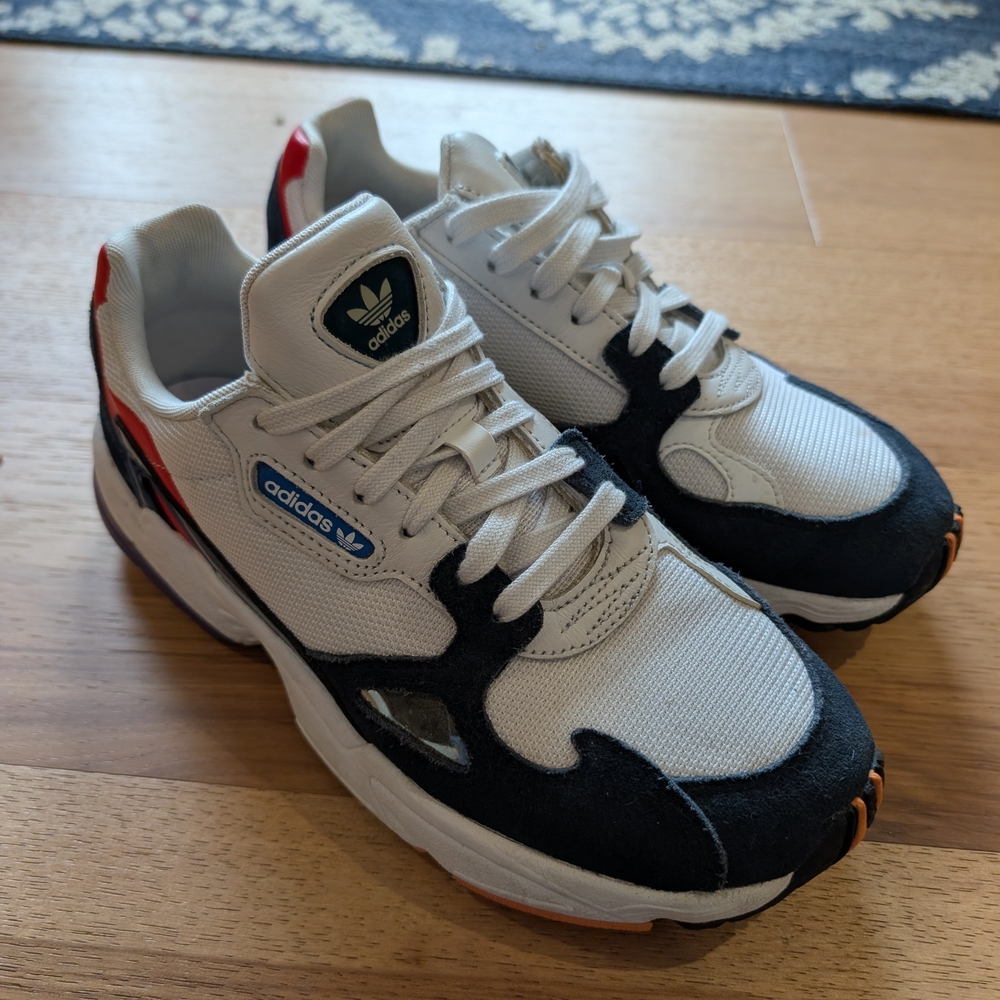 Adidas White and BlackSneakers